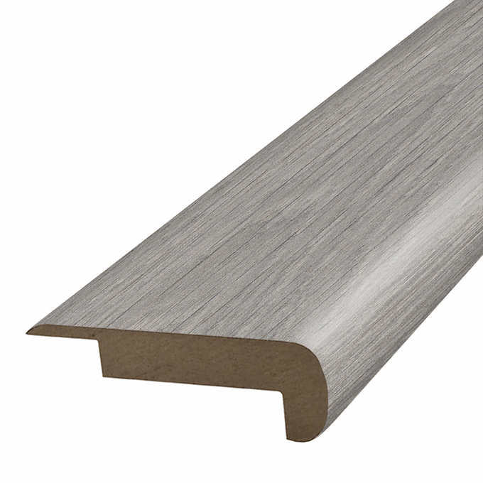 Simple Solutions Laminate Stair Nose Molding MSNP-05370 coordinates with Mohawk Home Silverplate Oak, Mohawk Home Silverstreet Oak 