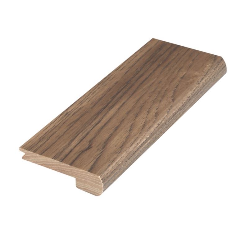 Mohawk Hardwood Flush Stair Nose Molding HFSTC-05617 coordinates with Mohawk Pioneer Valley Saloon Hickory, Mohawk Pioneer Point Saloon Hickory, Portico Pioneer Retreat Saloon Hickory