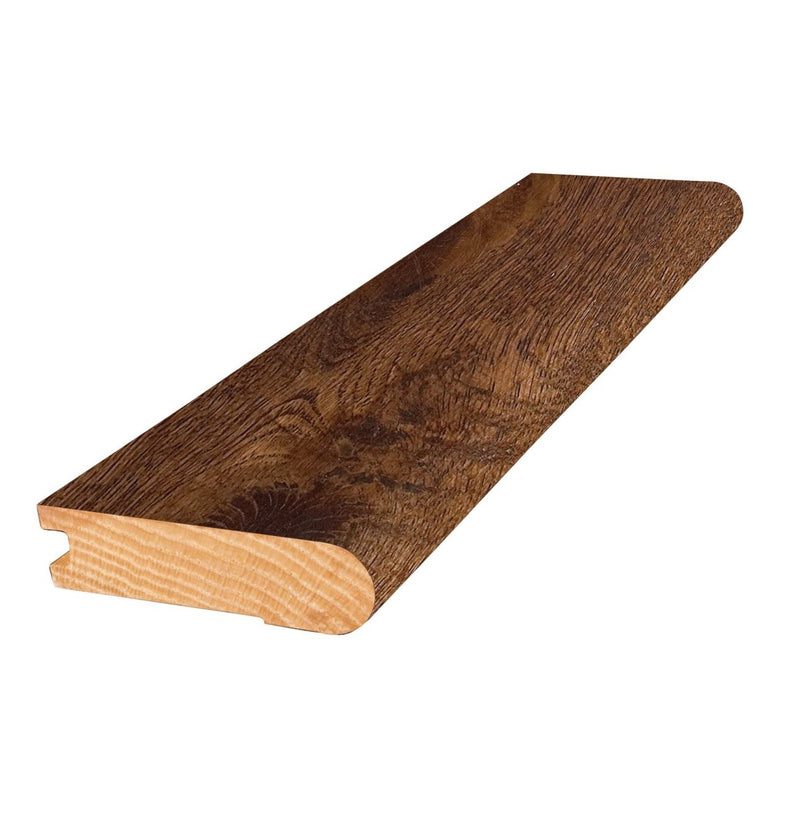 Mohawk Hardwood Flush Stair Nose Molding HFSTD-05046 coordinates with Mohawk Santa Monica Saddle Oak, Mohawk Santa Monica Saddle Oak, Mohawk Santa Barbara Saddle Oak, Mohawk Brindisi Plank Saddle Oak, Portico Pasadena Plank Saddle Oak