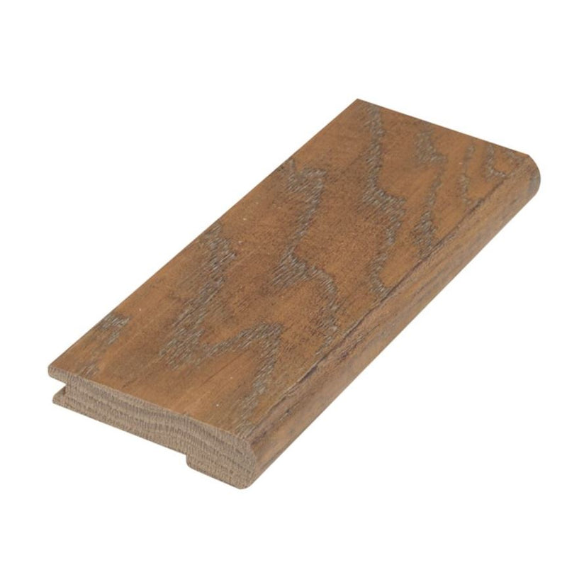 Mohawk Hardwood Flush Stair Nose Molding HFSTE-05602 coordinates with Mohawk Weathered Vintage Blaze Oak, Mohawk Weathered Vision Blaze Oak, Portico Weathered Vintique Blaze Oak