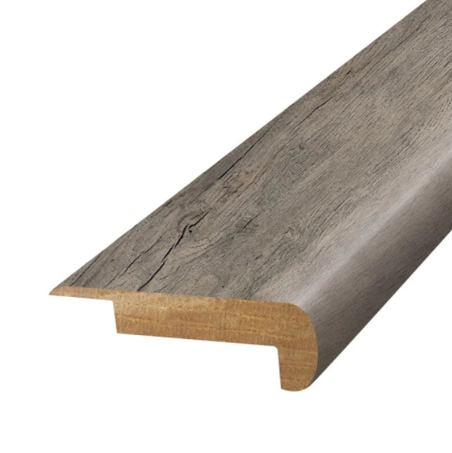 Performance Accessories Boulder Laminate Stair Nose Molding MSNP-05923 coordinates with Pergo Summit Grey Oak LF001001, Pergo Sedona Taupe Oak, HDC Boulder Pine, General Color: Boulder