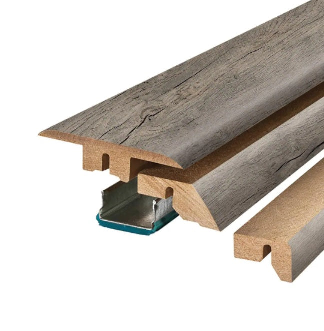 Performance Accessories Boulder 4-in-1 Laminate Transition Molding M4IN1-05923 coordinates with Pergo Summit Grey Oak LF001001, Pergo Sedona Taupe Oak, HDC Boulder Pine, General Color: Boulder, (Substitute for depleted molding MG001850)