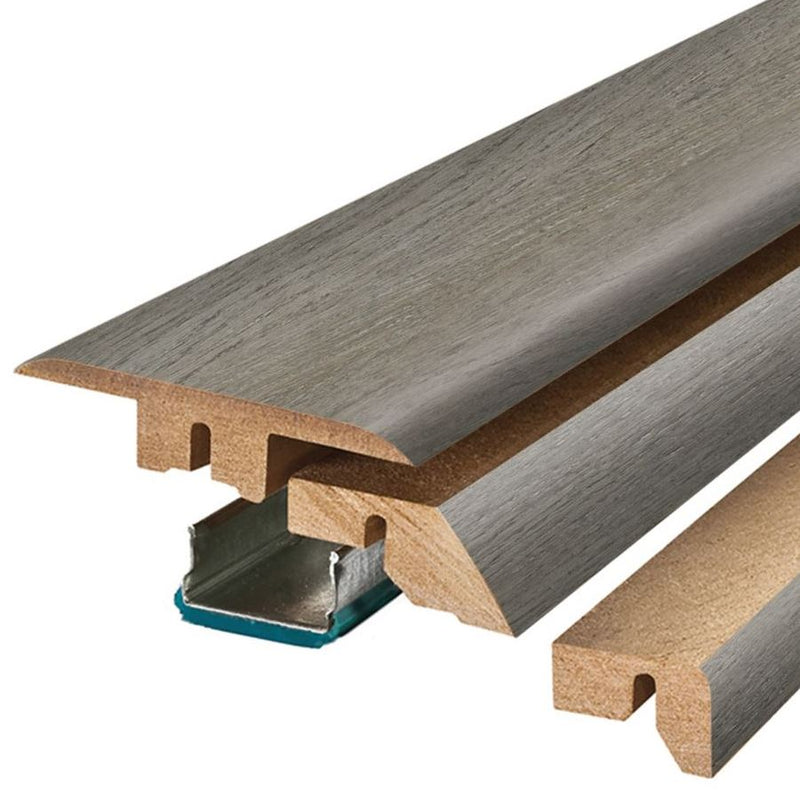 Simple Solutions 4-in-1 Laminate Transition Molding M4IN1-05935 coordinates with Pergo Standout Grey Oak, HDC Disher Oak, Submarine