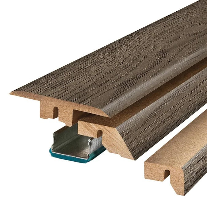 Simple Solutions 4-in-1 Laminate Transition Molding MG002010 coordinates with Quick-Step Studio Laredo Hickory